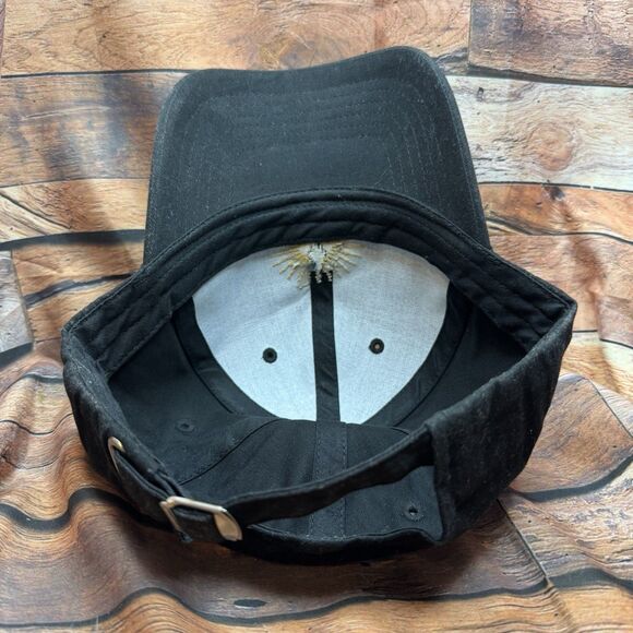 SAGE RIDER Hat Cap Black Adjustable Strapback Golf Sun Logo - Picture 5 of 7